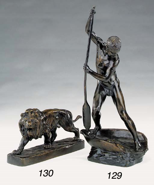 A French bronze of a negro fisherman, late 19th or early 20th century