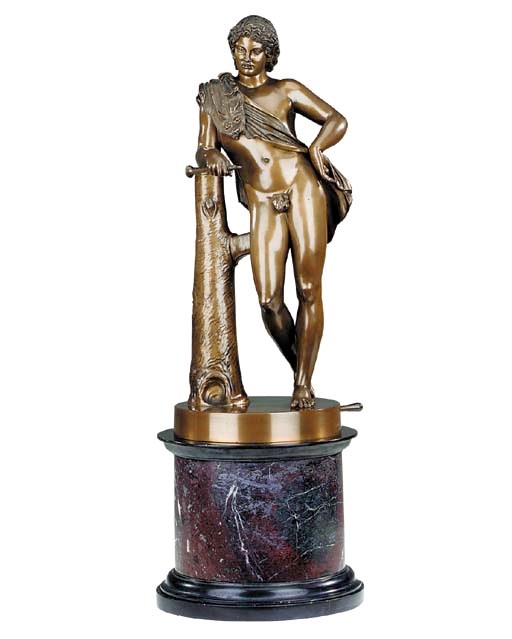 An Italian bronze figure of The Marble Faun, mid 19th century