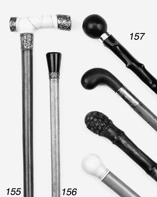 An English malacca and ivory mounted walking stick, late 19th century