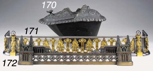 A French cast iron coal scuttle, late 19th century