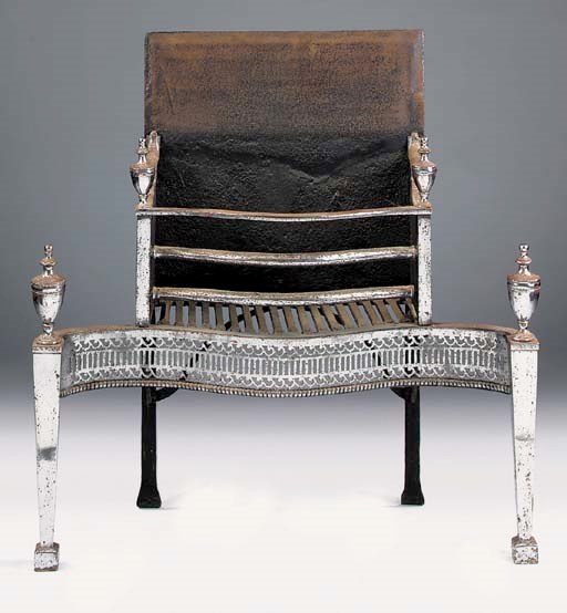 A George III steel firegrate, late 18th century
