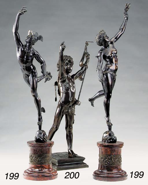 A French bronze figure of a youth, last quarter 19th century