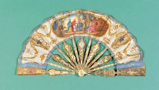 A fine fan with battoire sticks