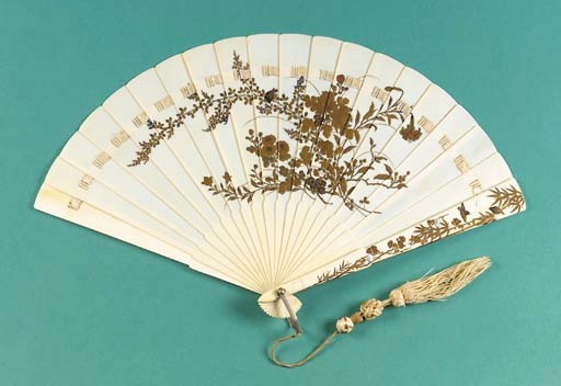 A Japanese ivory brise fan