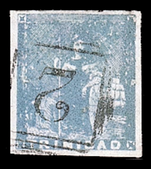 used  (1d.) blue with good to large margins, clearly cancelled "1", extremely fine. R.P.S. Certificate (1958). Sc. 9b; S.G. 15, £900. Photo