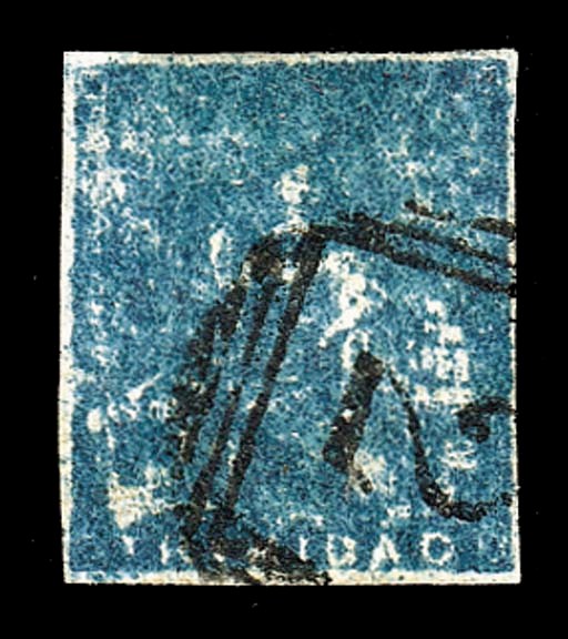 used  (1d.) slate-blue, a deep shade with small margins and neatly cancelled "2", fine. R.P.S. Certificate (1959). Sc. 11; S.G. 18, £650. Photo