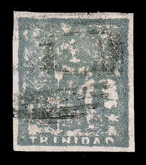 used  (1d.) bluish grey with large margins and mainly lightly cancelled, superb. S.G. 19, £400. Photo