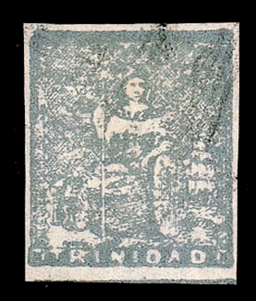 used  (1d.) bluish grey with good to large margins and lightly cancelled, very fine. R.P.S. Certificate (1959). S.G. 19, £400. Photo
