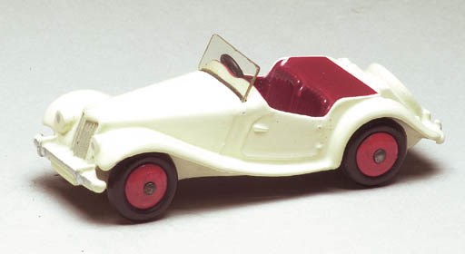 A Dinky US Issue white 129 MG Midget Sports