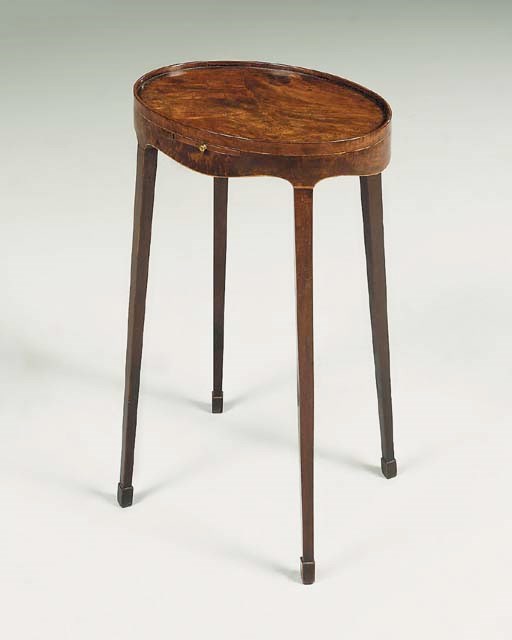 A GEORGE III MAHOGANY OVAL URN-TABLE