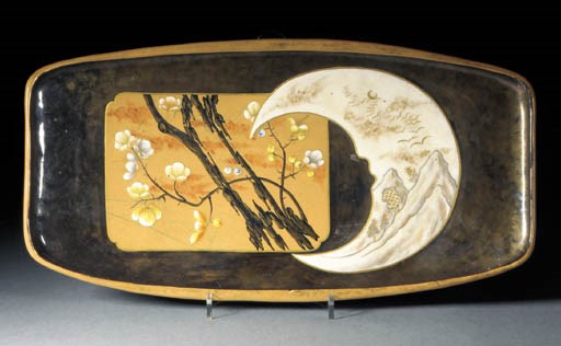 A Gallé pottery wall plaque