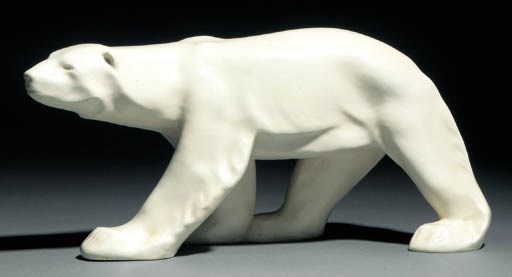 A Sèvres (Atelier Milet) pottery polar bear