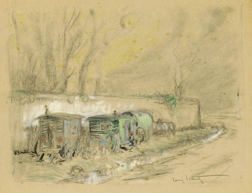 A CHARCOAL DRAWING BY LOUIS ICART