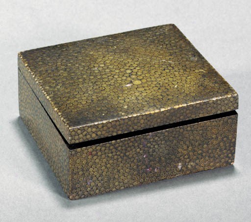 A small Weiner Werkstätte black shagreen box