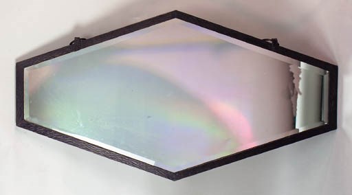 A French wrought-iron wall mirror