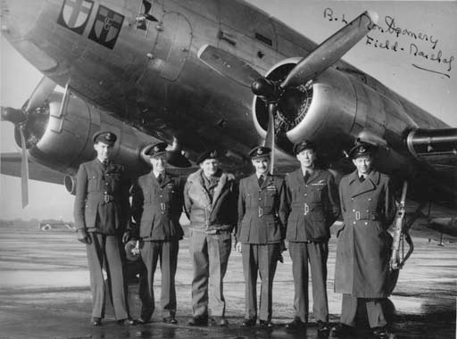 A Good Second World War Path Finder's D.F.C. Group of Five to Flight Lieutenant G.D. Stewart, Royal Air Force Volunteer Reserve, Distinguished Flying Cross, G.VI.R., the reverse officially dated '1945', in Royal Mint case of issue; 1939-45 Star; Air Crew Europe Star, with 'France and Germany' clasp; Defence and War Medals, slight contact wear, generally good very fine, together with related Dress Miniatures 	 (10)
