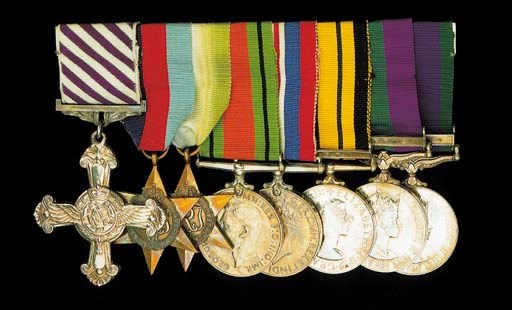 An Extremely Rare Mau Mau Troubles D.F.C. Group of Eight to Squadron Leader G.C. Taylor, Royal Air Force, Distinguished Flying Cross, E.II.R., the reverse officially dated '1956', with Royal Mint case of issue; 1939-45 Star; Atlantic Star; Defence and War Medals; Africa General Service, one clasp, Kenya (Fg. Off., R.A.F.); General Service 1918-62, one clasp, Cyprus (Flt. Lt., R.A.F.); General Service 1962, one clasp, Borneo (Flt. Lt., R.A.F.), slight contact wear, generally good very fine, mounted as worn 	 (8)
