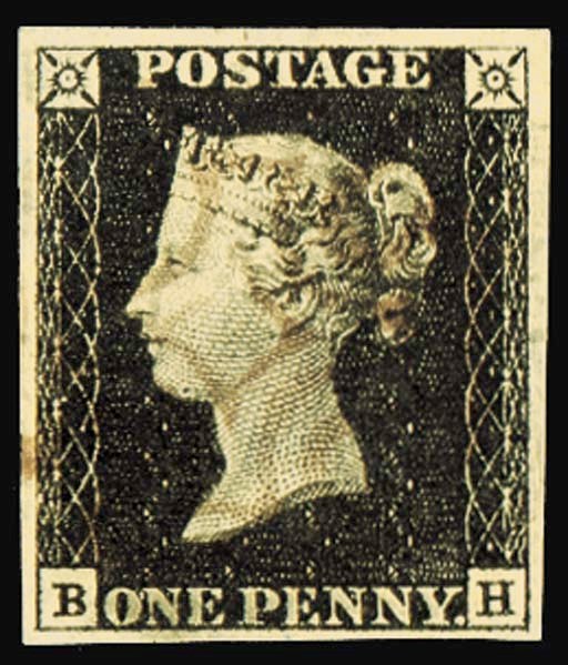 used  BH, small to large margins, light strike of a pale dull purple Cross; fine and most attractive. Photo