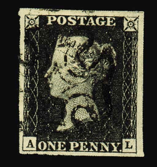 used  AL, good to very large margins, very neatly cancelled by light strike of the black Cross; fine and most attractive. Photo