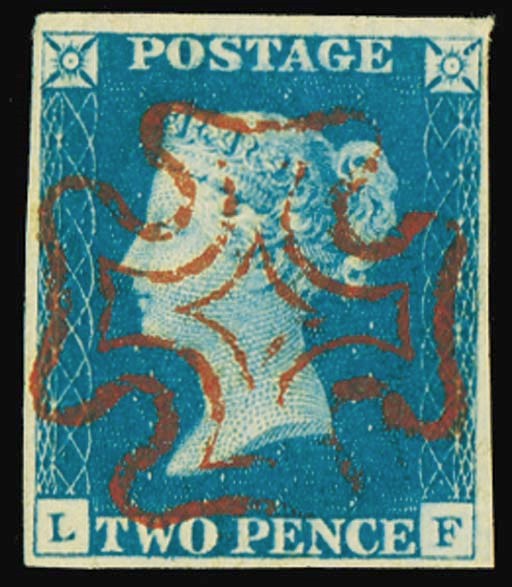 used  LF, bright pale shade, very fine central upright strike of the red Cross; fine and extremely attractive. Photo
