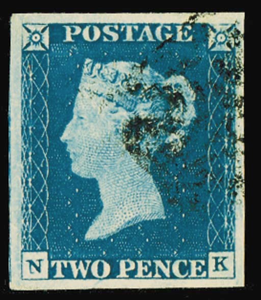 used  NK, in a beautiful deep rich shade, very large margins, very lightly cancelled in black leaving the profile clear; fine and extremely attractive. Photo