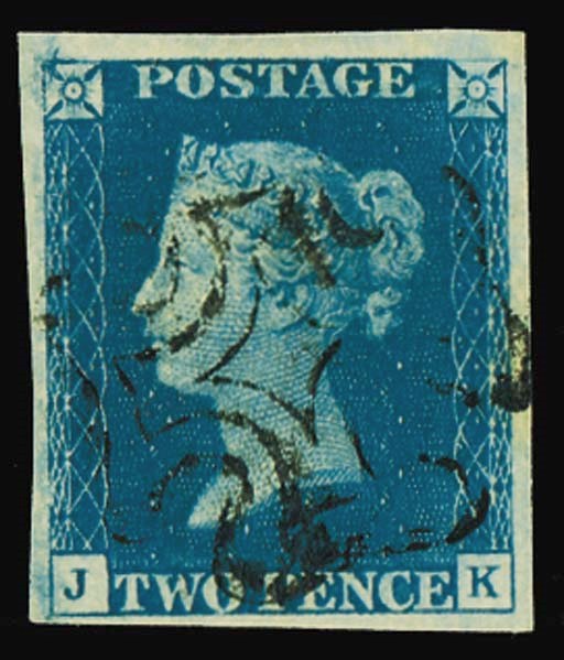 used  JK, constant variety, fine deep shade, very lightly cancelled in black; fine and most attractive. Photo