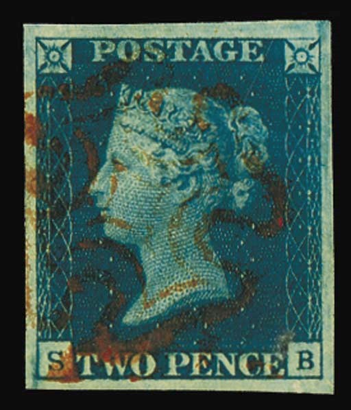 used  SB, large to very large margins, neat light strike of the red Cross; fine and most attractive. Photo
