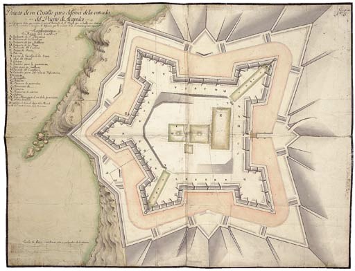 ACAPULCO -- Proiecto de un Castillo para defensa de la entrada del Puerto de Acapulco, [c.1778]
