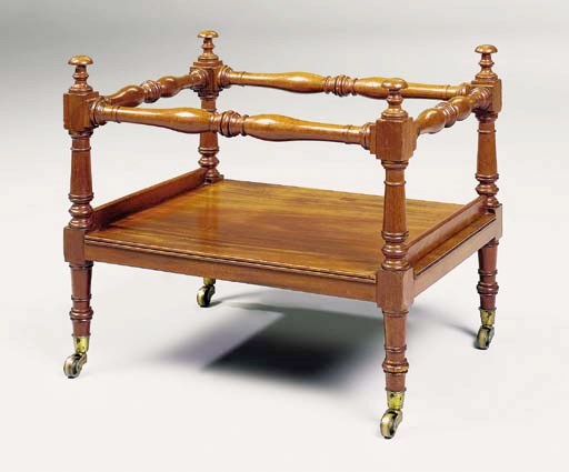 A REGENCY MAHOGANY CANTERBURY