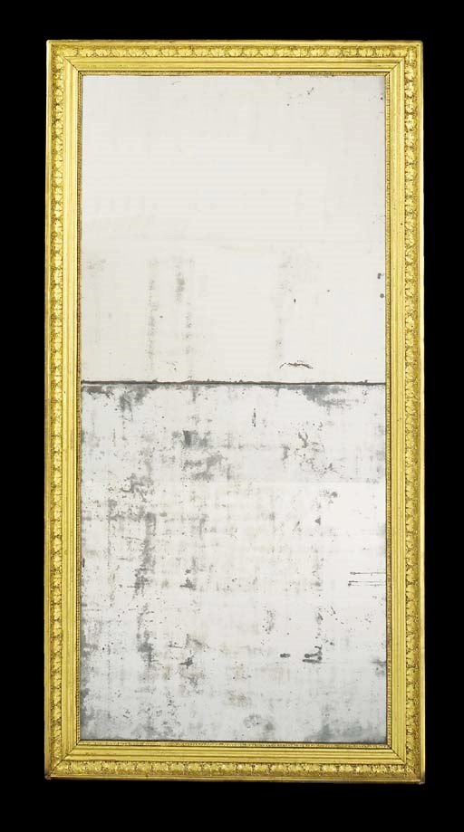 A FRENCH GILTWOOD PIER GLASS