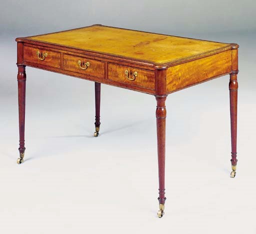 A GEORGE III MAHOGANY WRITING-TABLE