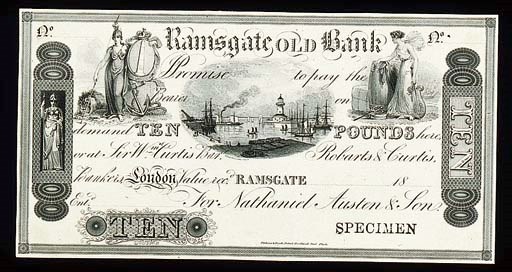 Ramsgate Old Bank, proof £10 on card, 18-, colour and design as previous (GR 2358), extremely fine, rare