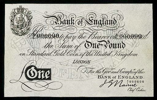 J G Narine, £1 gold note, ND (1914), serial no. A/1 000000, colour and design as previous but serial nos. printed over text at centre as on the Standard Bank of England issues (cf B.208a),  this variant believed to be unique, uncirculated, a lovely note