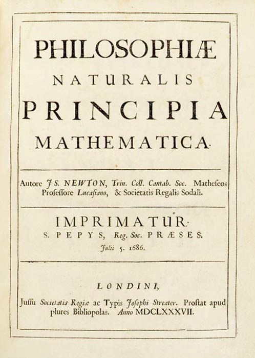 NEWTON, Sir Isaac (1642-1727, knighted 1705). Philosophiae naturalis principia mathematica. [Edited by Edmond Halley (1656-1743).] London: Joseph Streater for the Royal Society [at the expense of Edmond Halley], to be sold by various booksellers, 1687.