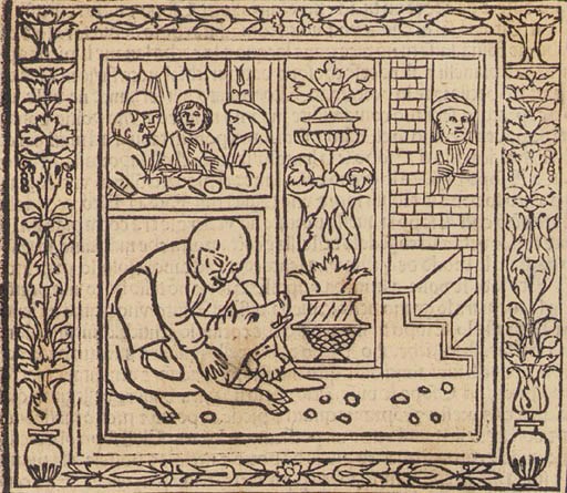 AESOP. Vitta Esopi. Translated from Greek into Latin by Rinucius Aretinus. Italian translation by Franceso del Tuppo. Venice: Manfredus de Bonellis de Monteferrato, 27th March 1492.