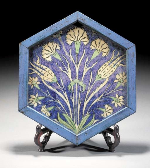 A Damascus hexagonal tile
16th century