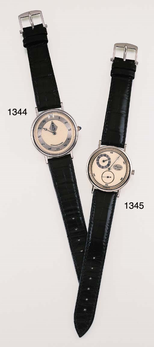 BREGUET. A FINE 18K WHITE GOLD WRISTWATCH