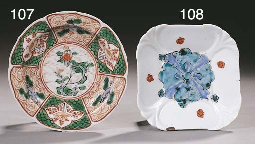 An Imari saucer and plate