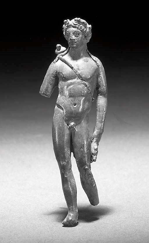 A ROMAN BRONZE FIGURE OF APOLLO