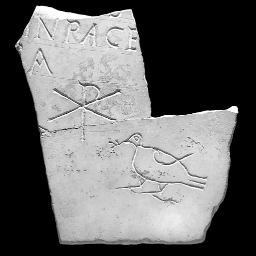 AN EARLY CHRISTIAN INSCRIBED MARBLE FRAGMENT