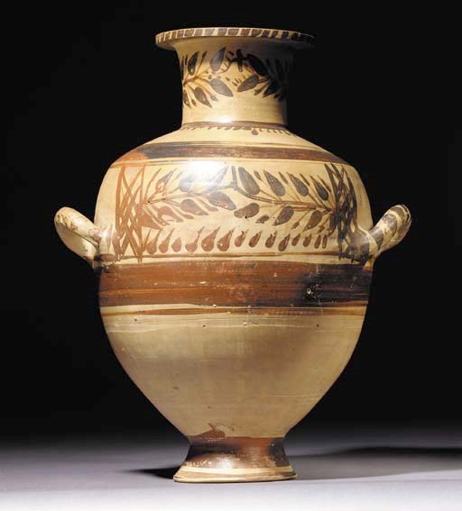 A HADRA WARE POTTERY HYDRIA