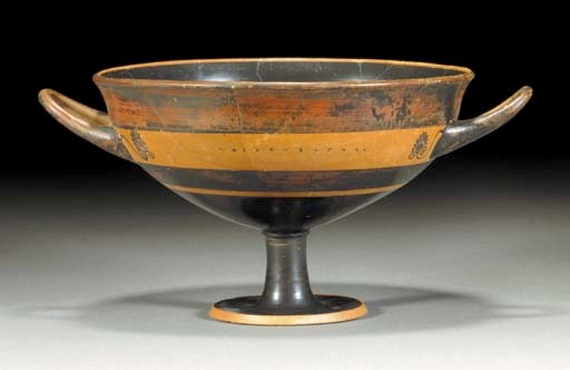 AN ATTIC BLACK-FIGURE BAND CUP