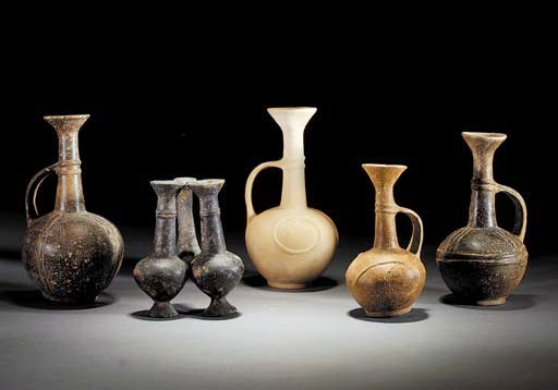 A CYPRIOT BASE RING WARE TWIN-BODIED VESSEL