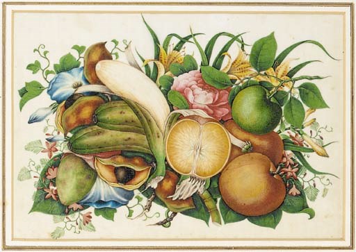 Four paintings on ricepaper from a series
19th century