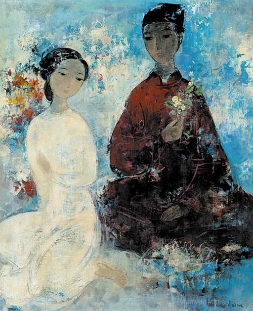 Vu Cao Dam
A Vietnamese painting in oil on canvas
Circa 1960