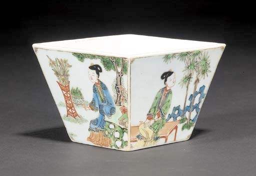 A famille verte flaring square bowl
Kangxi