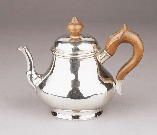 A Dutch silver teapot