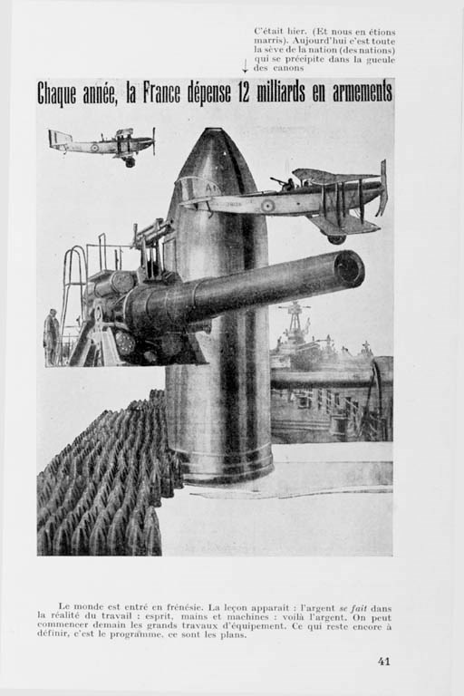 'LE CORBUSIER' [i.e. Charles Édouard JEANNERET-GRIS] (1887-1965). Des Canons, des munitions? Merci! Des Logis ... S.V.P. Monographie du ''Pavillion des Temps Nouveaux'' à l'Exposition Internationale ''Art et Technique'' de Paris 1937. Boulogne: André Tournon et Cie for l'Architecture d'Aujourd'hui, 1938.