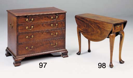 A GEORGE II MAHOGANY CHEST