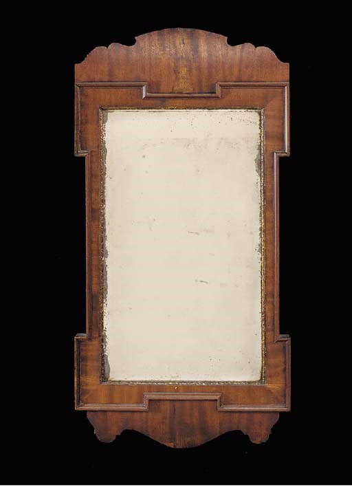 A GEORGE III MAHOGANY MIRROR